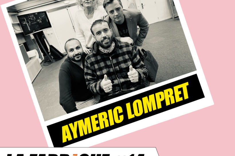 François Audoin, Ramzi Assadi et Juliette Arnaud avec Aymeric Lompret lors du podcast La Fabrique